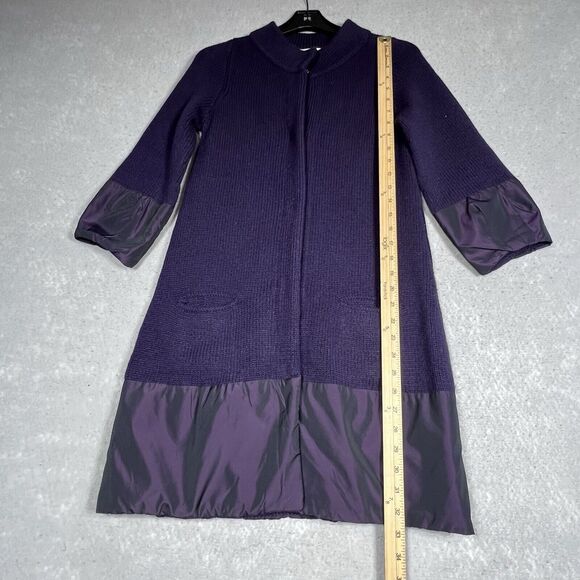 VINCE Jacket Small Purple Wool Cashmere Soft Knit Long Sweater Jacket Top $475 - Picture 7 of 12